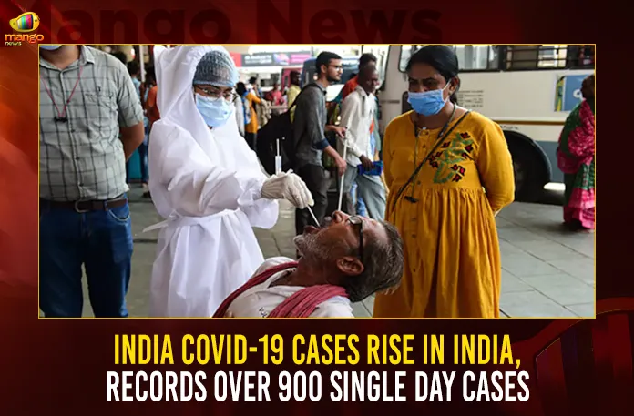 India COVID-19 Cases Rise In India, Records Over 900 Single Day Cases