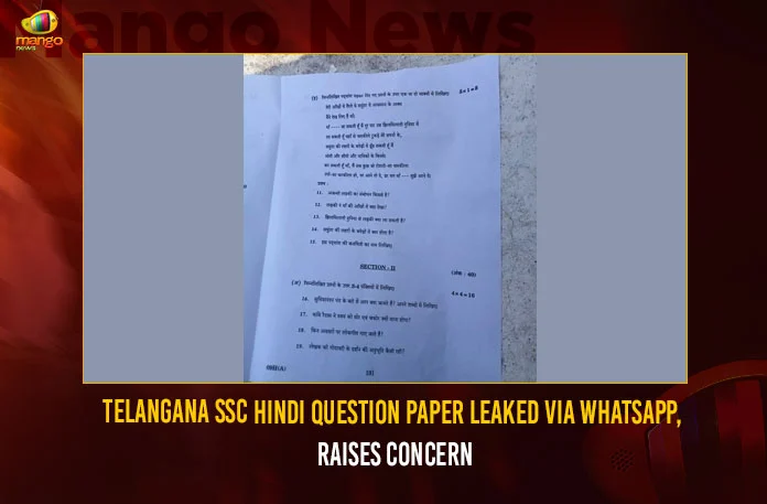 Telangana SSC Hindi Question Paper Leaked Via WhatsApp, Raises Concern