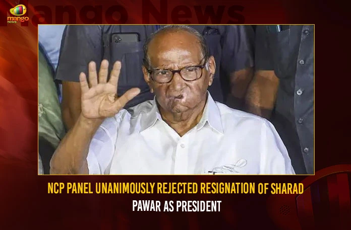 NCP Panel Unanimously Rejected Resignation Of Sharad Pawar As President,NCP Panel Rejected Resignation Of Sharad Pawar,Sharad Pawars Resignation Rejected,NCP panel unanimously rejected Sharad Pawar,Mango News,NCP panel rejects Sharad Pawars resignation,NCP President Sharad Pawar,Sharad Pawar Latest News,Sharad Pawar Latest Updates,NCP Panel,Sharad Pawar News Live Updates,NCP Panel Latest News And Updates,NCP Meeting,NCP Meeting Live Updates