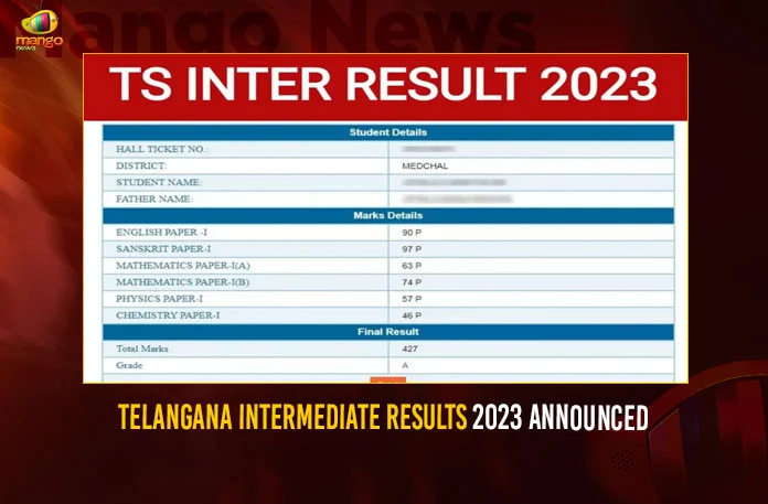 Telangana Intermediate 1st And 2nd Year Results 2023 Announced,Minister Sabitha Indra Reddy Released Intermediate Results,TS Intermediate Results 2023,Both 1st and 2nd Year TS Intermediate Results Released,Mango News,TS Inter Results 2023 Live,TS Inter Results 2023 Manabadi,TS Inter 1st Year Results 2023,TS Inter 2nd Year Results 2023,Minister Sabitha Indra Reddy Latest News And Updates,TS Intermediate Results 2023,TS Intermediate Results Latest News And Updates
