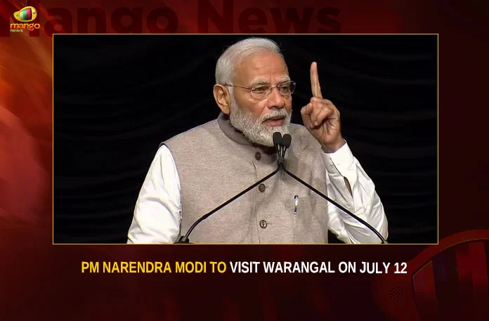 PM Narendra Modi To Visit Warangal On July 12,PM Narendra Modi,Modi To Visit Warangal,Modi To Visit Warangal On July 12,PM Narendra Modi Warangal Tour,Mango News,Modi Warangal Tour,PM Modi likely to visit Telangana,All Eyes on Modis Warangal Visit,Prime Minister's arrival in Telangana,Indian Prime Minister Narendra Modi,PM Narendra Modi,Narendra Modi Latest News and Updates,PM Narendra Modi Warangal Visit Latest News,PM Narendra Modi Warangal Visit Latest Updates,PM Narendra Modi Warangal Tour Latest News,PM Narendra Modi Warangal Tour Latest Updates
