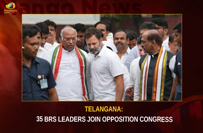 Telangana: 35 BRS Leaders Join Opposition Congress