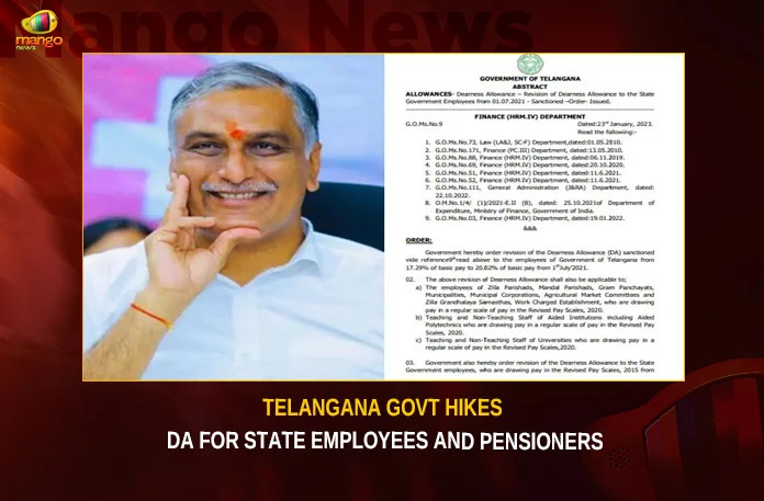Telangana Govt Hikes DA For State Employees And Pensioners