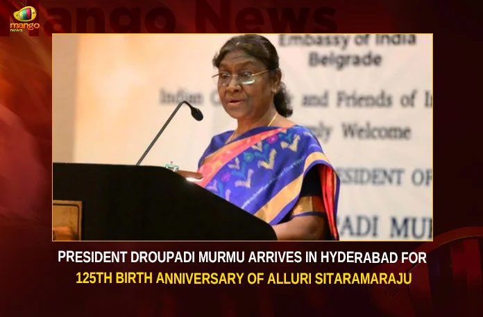 President Droupadi Murmu Arrives In Hyderabad For 125th Birth Anniversary Of Alluri Sitaramaraju