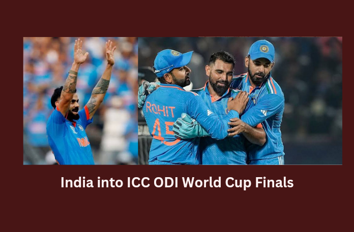 India beat New Zealand in the World cup semi final. Enters into final