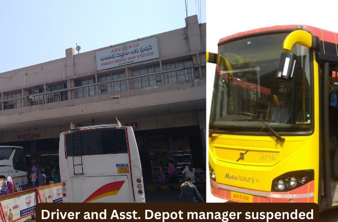 Driver, Asst. depot manager suspended in Vijayawada Bus accident case