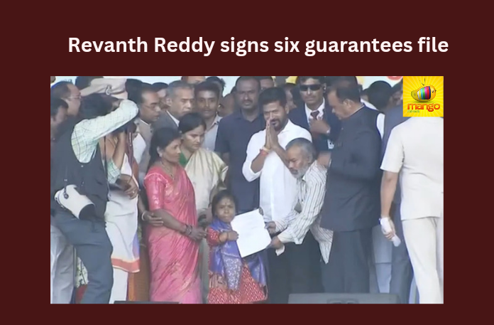 Revanth Reddy initiate the six guarantees with his first sign as CM