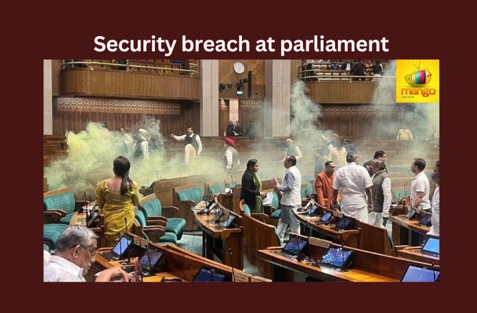 Security breach at new parliament: two men spray tear gas inside Lok Sabha