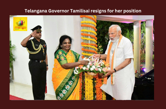 Telangana Governor Tamilisai resigns for her position
