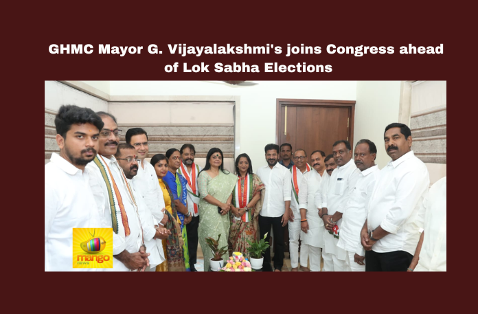 GHMC Mayor G. Vijayalakshmi’s joins Congress ahead of Lok Sabha Elections