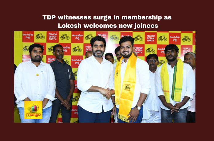 TDP witnesses surge in membership as Lokesh welcomes new joinees