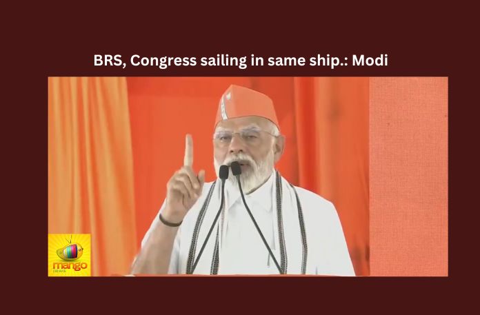 BRS, Congress  sailing in same ship.: Modi