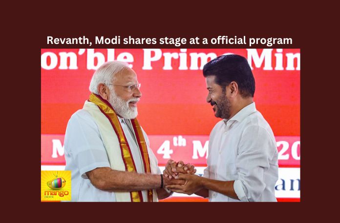 Revanth, Modi shares stage at a official program