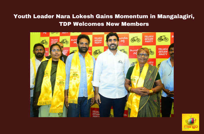 Youth Leader Nara Lokesh Gains Momentum in Mangalagiri TDP Welcomes New Members, Youth Leader Nara Lokesh Gains Momentum, Momentum in Mangalagiri,TDP Welcomes New Members, Lokesh Gains Momentum in Mangalagiri, Nara Lokesh, Mangalagiri, TDP, Youth Leader, Political Campaign, Constituency Development, Dalit Empowerment, Telugu Desam, Electoral Strategy, Community Support, General Elections, Lok Sabha Elections, AP Live Updates, Andhra Pradesh, Political News, Mango News