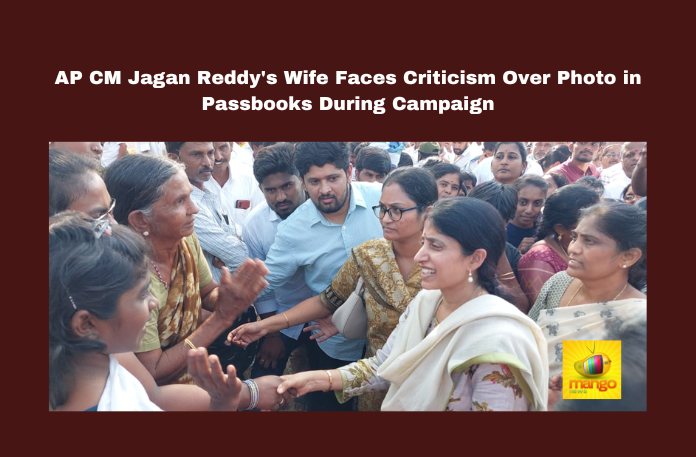AP CM Jagan Reddy’s Wife Faces Criticism Over Photo in Passbooks During Campaign