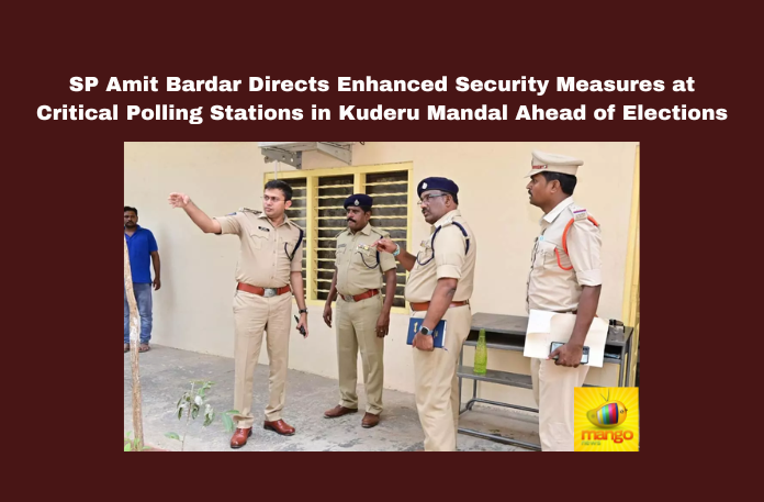 SP Amit Bardar Directs Enhanced Security Measures at Critical Polling Stations in Kuderu Mandal Ahead of Elections